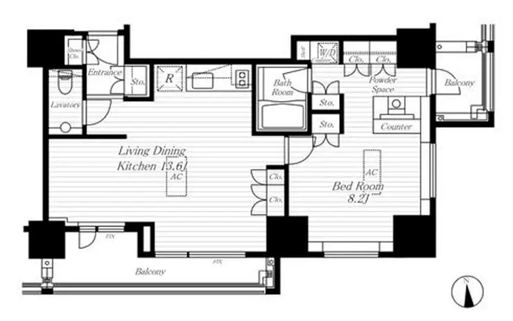 アクシア麻布 12階階 間取り