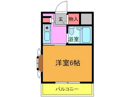 ユニパレス(1K/3階)の間取り写真