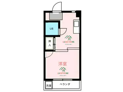 新川ビル(1DK/4階)の間取り写真