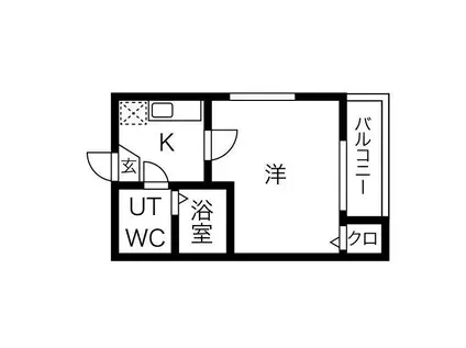 コンパートハウス桜本町(1K/2階)の間取り写真