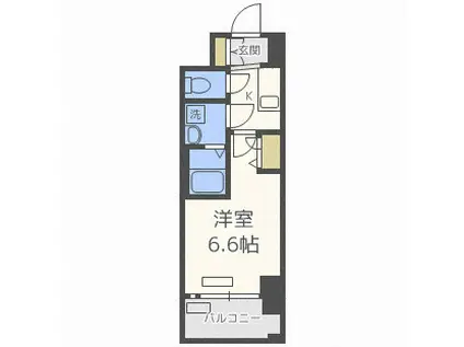 レジュールアッシュTAISHO LEGANT(1K/11階)の間取り写真
