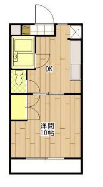 グランピアI(1DK/4階)の間取り写真