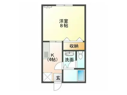 コーポあおい(1K/2階)の間取り写真