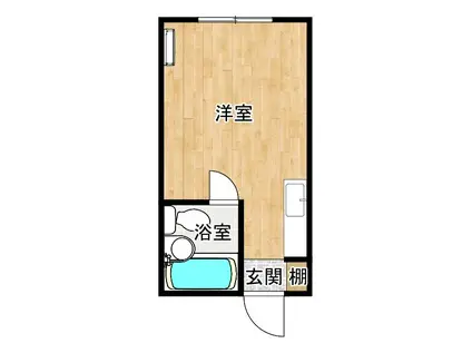 パレス博多(ワンルーム/2階)の間取り写真