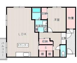 エヴァグリーン(1SLDK/5階)の間取り写真