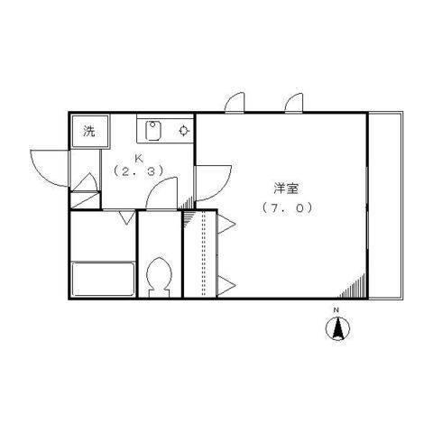 メゾンロワール一番館(1K/3階)の間取り写真