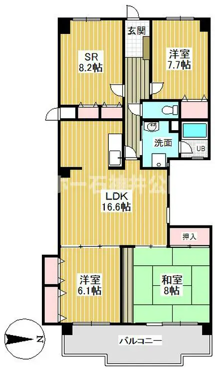 プリメール石神井 1階階 間取り