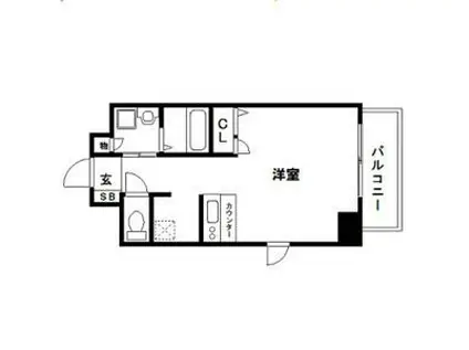 プレサンス名古屋STATIONビーフレックス(1K/8階)の間取り写真