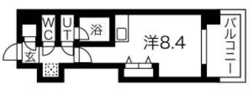 FRONT FIELD TENNOJI(ワンルーム/6階)の間取り写真