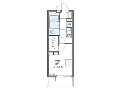 SMILE・S(1K/1階)の間取り写真