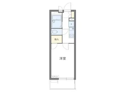 BELL(1K/1階)の間取り写真