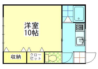 シャトー51 I(1K/2階)の間取り写真