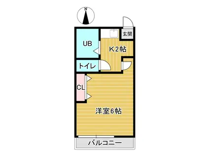 アヤタハウス(1K/3階)の間取り写真