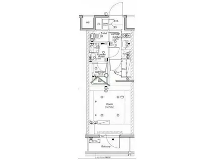 シーフォルム関内II(1K/9階)の間取り写真