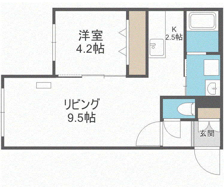 HOUSE OF MARQUIS XI(1LDK/2階)の間取り写真