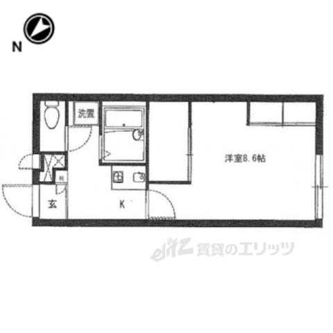 レオパレスセーズ(1K/1階)の間取り写真