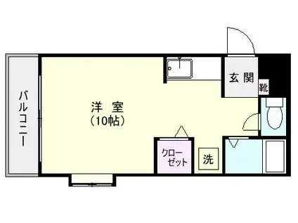 コンドミニアム天文館南(ワンルーム/2階)の間取り写真