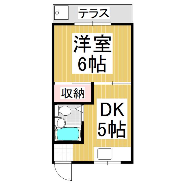 ハイツN(1DK/1階)の間取り写真