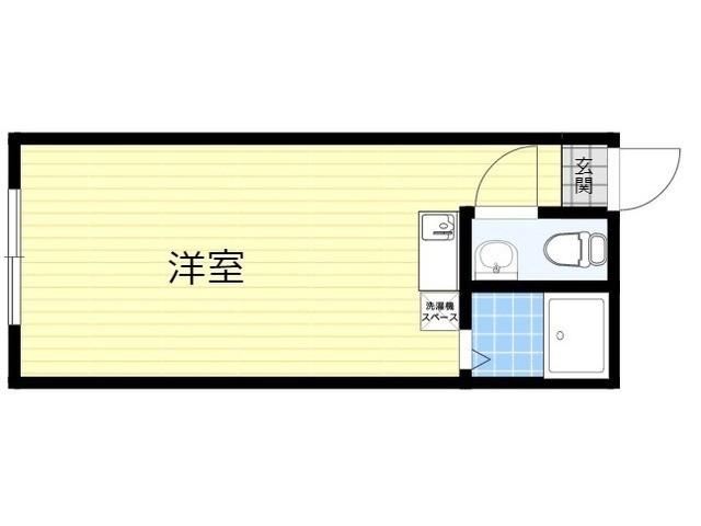ドリーム一万田(ワンルーム/3階)の間取り写真