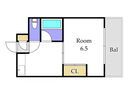エトワール清心(1K/1階)の間取り写真