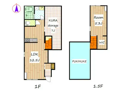クリア高井 S棟(1SLDK/1階)の間取り写真