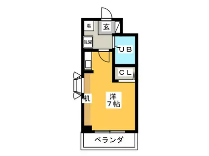 アドーレ湘南(ワンルーム/3階)の間取り写真