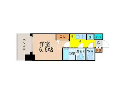 プレサンスNAGOYA本陣(1K/8階)の間取り写真