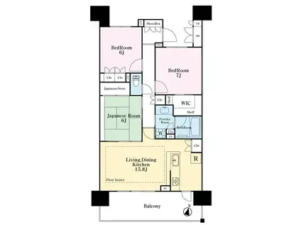 サングランデ公津の杜グレイスA棟(3LDK/7階)の間取り写真