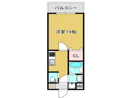 メゾン上小阪(1K/2階)の間取り写真