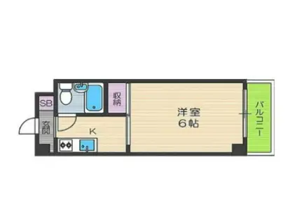 CASA GRANDE(1K/1階)の間取り写真