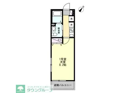 T&Fレジデンス南林間A(1K/2階)の間取り写真