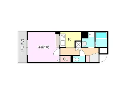 サンパティーク(1K/5階)の間取り写真