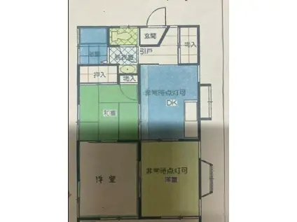 第一ビバリーハイツ(3DK/2階)の間取り写真