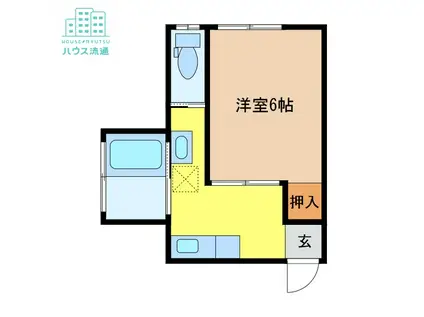 ファボリート西小島(1K/2階)の間取り写真