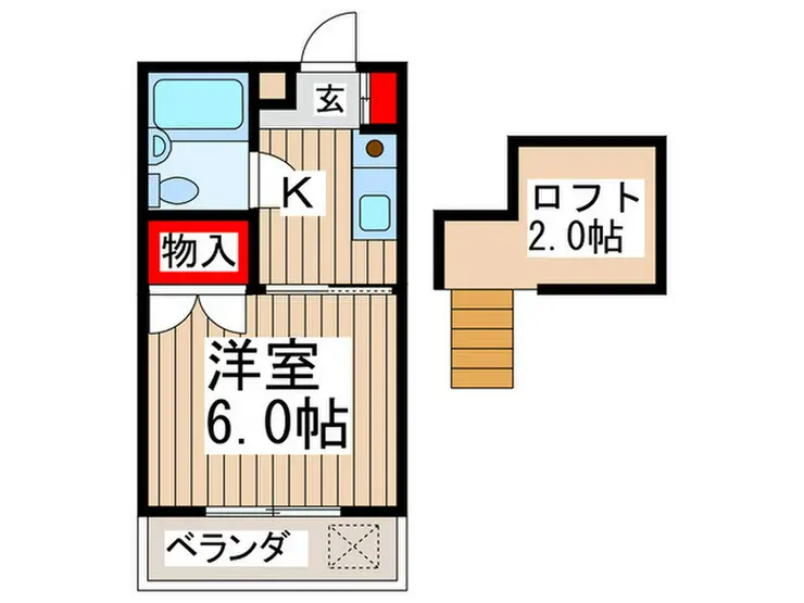 コーポ翠 2階階 間取り