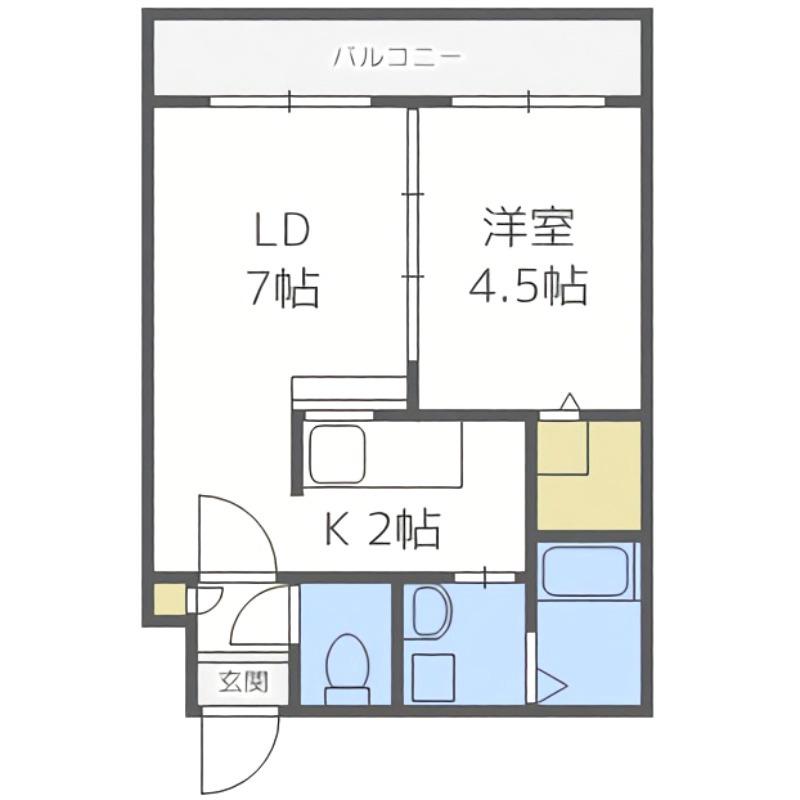 サンコート本郷通(1LDK/4階)の間取り写真