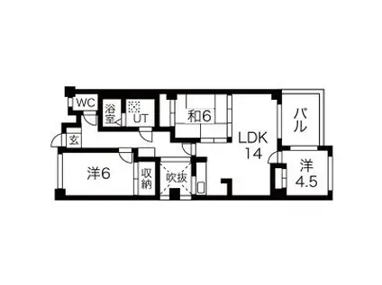 カーサ・ソロチョウ(3LDK/3階)の間取り写真