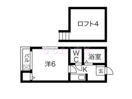 オーベルジュ平尾(1K/1階)の間取り写真