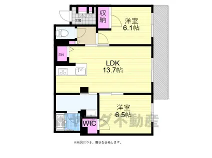 シャーメゾン アプリクス(2LDK/2階)の間取り写真
