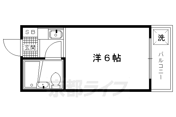 ジュネスドミール(1K/2階)の間取り写真