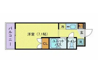 スチューデントハイツ代々木上原(ワンルーム/1階)の間取り写真