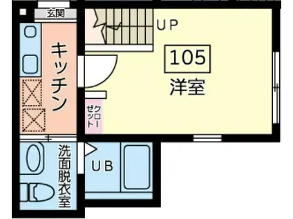 リーフィア(1K/1階)の間取り写真