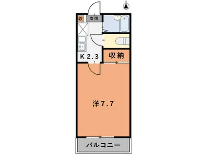 カランドリエ松島(1K/2階)の間取り写真