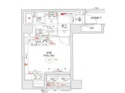 レアシス秋葉原(ワンルーム/3階)の間取り写真
