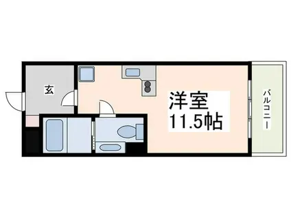 藤が丘会館(ワンルーム/6階)の間取り写真