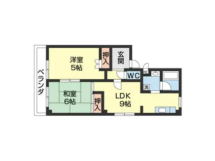 メゾンノエル(2DK/3階)の間取り写真