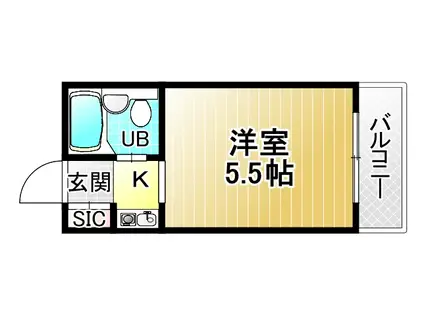 ロータリーマンション永和(1K/7階)の間取り写真