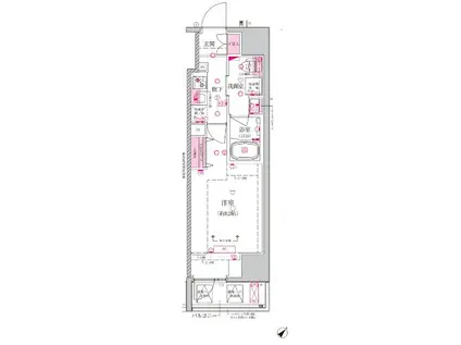 ベルシード西巣鴨(1K/10階)の間取り写真