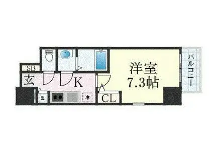 エスリード上前津セレーノ(1K/4階)の間取り写真