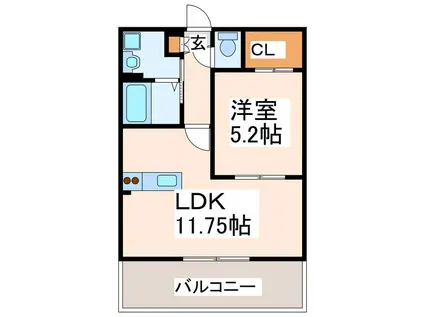 プレシャスコート壱番館(1LDK/3階)の間取り写真